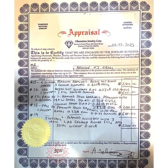 14K Gold Solitaire Ring with Genuine Diamond Size 2 - Picture 4 of 4